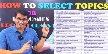 how to select topics for economics project