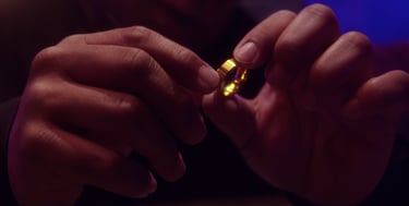 still from unicorn training of joakim holding a ring