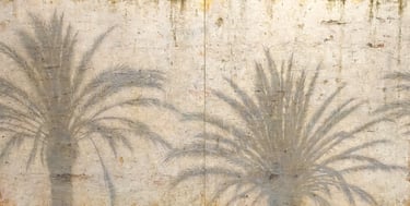 TURNING PALM SHADOWS 100 X 200 - Sold