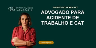 Advogado orientando trabalhador em acidente de trabalho para emissão de CAT e solicitação de indenização.