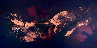 Acrylic Painting Acrylbild dark blue gold dunkelblau gold abstrakt abstrakt