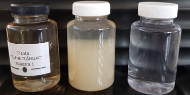 The changes in water from unclean to filtered and clean