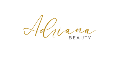 a woman with a black and gold logo on her face