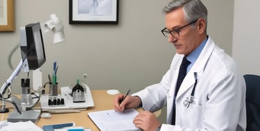 A family consulting with a doctor via telemedicine on a laptop.