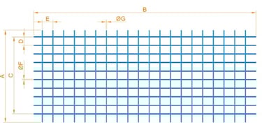 Machines de soudage de treillis – Dimensions des panneaux de treillis