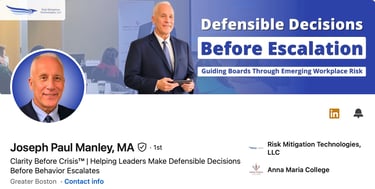 Joseph Paul Manley, Clarity Before Crisis