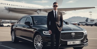 An elegant limousine arriving at a corporate event venue in Perth.