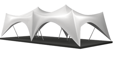Crown palapinė 100 kv. m, 11,5 x 8,5 m