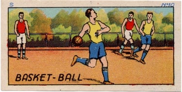 1930s Jacques Chocolat Les Sports Illustres Serie S Type 1 1933 Belgium Basketball Card #10