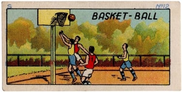 1930s Jacques Chocolat Les Sports Illustres Type 1 Basketball #12 Essaie au panier