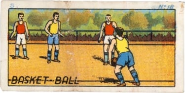 1930s Jacques Chocolat Les Sports Illustres Type 1 Basketball #18 Remise en jeu