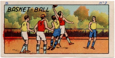 1930s Jacques Chocolat Les Sports Illustres Serie S Type 1 1933 Belgium Basketball Card #7