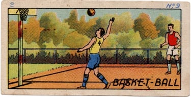 1930s Jacques Chocolat Les Sports Illustres Serie S Type 1 1933 Belgium Basketball Card #9
