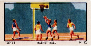 1933 Jacques Chocolat Les Sports Illustres Type 2 #12 Essai au panier