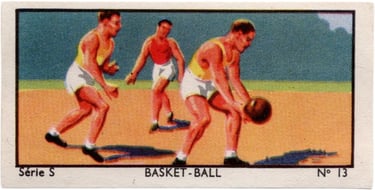1930s Jacques Chocolat Les Sports Illustres Serie S Type 2 1933 Belgium Basketball Card #13