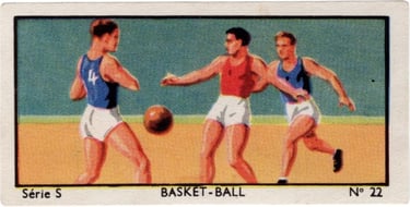 1930s Jacques Chocolat Les Sports Illustres Serie S Type 2 1933 Belgium Basketball Card #22