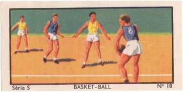 1934 Jacques Chocolat Les Sports Illustres Serie S Type 2 No 18 Basketball Card