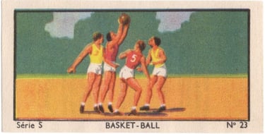1934 Jacques Chocolat Les Sports Illustres Serie S Type 2 No 23 Basketball Card