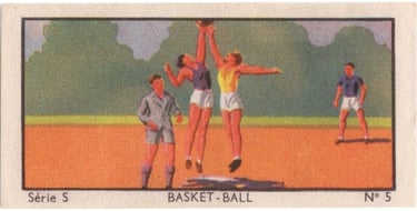1934 Jacques Chocolat Les Sports Illustres Serie S Type 2 No 5 Basketball Card