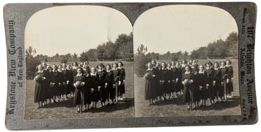 Early Basketball Stereoview Stereoscope Stereoscopic Photo Card