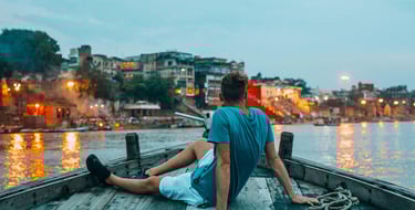 Evening boat ride in Varanasi