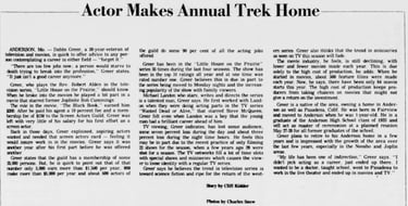 Dabbs Greer - Actor Makes Annual Trek Home