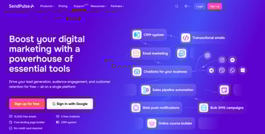 SendPulse Homepage