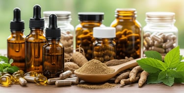 a variety of bottles of medicine and pills