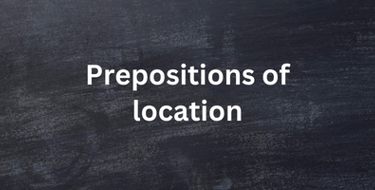1st year middle school Unit 4 prepositions of location