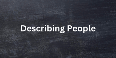 1st year middle school describing people