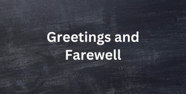 1st year middle school greetings and farewell