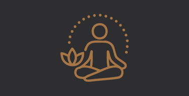 “Icône d’une personne en méditation entourée d’une aura, symbolisant les résultats ressentis et l’ha