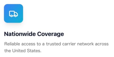 Reliable access to a trusted carrier network across the United States