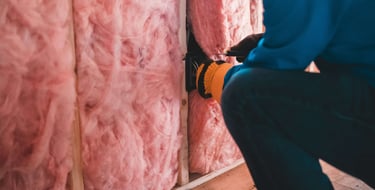 Fiberglass panels installed into wall
