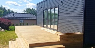 modulinis namas terasų įrengimas
