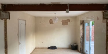 house renovation being carried out by Lakes building and plastering services