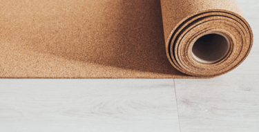 Cork underlayment for hardwood and LVP flooring