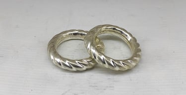 "Handcrafted bold curved bangle pair–tribal-style artificial wrist jewelry-for export compliance"