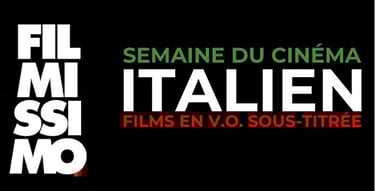 Filmissimo's banner on the Italian cinema week
