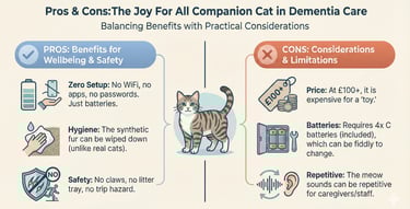 Joy for all companion cat pros and cons infographic