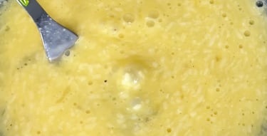 Beat the eggs to make a savory omelette