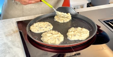 Prepare the pan with a touch of coconut oil