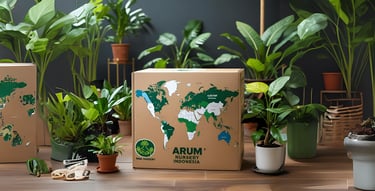 International delivery of live tropical plants with secure packaging