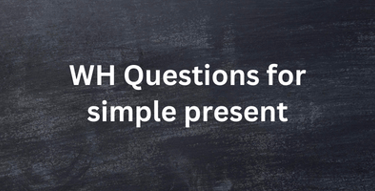 1st year middle school Unit 2 wh questions or simple present
