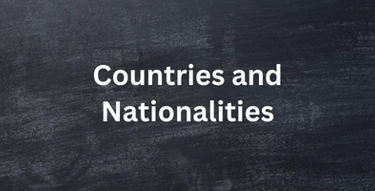 1st year middle school  countries and nationalities