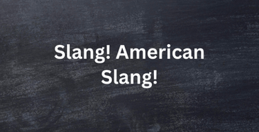 1st year middle school Unit 3 slang american slang!