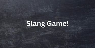1st year middle school Unit 3 slang game