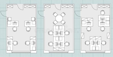a floor plan of Office Furniture Dubai