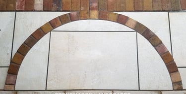 Colourful Garden Makeover Brick Seating Planer Bar New Lawn, Half CIrcle Step