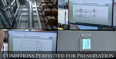 Climate control monitoring systems maintaining optimal temperature and humidity in spirits warehouse